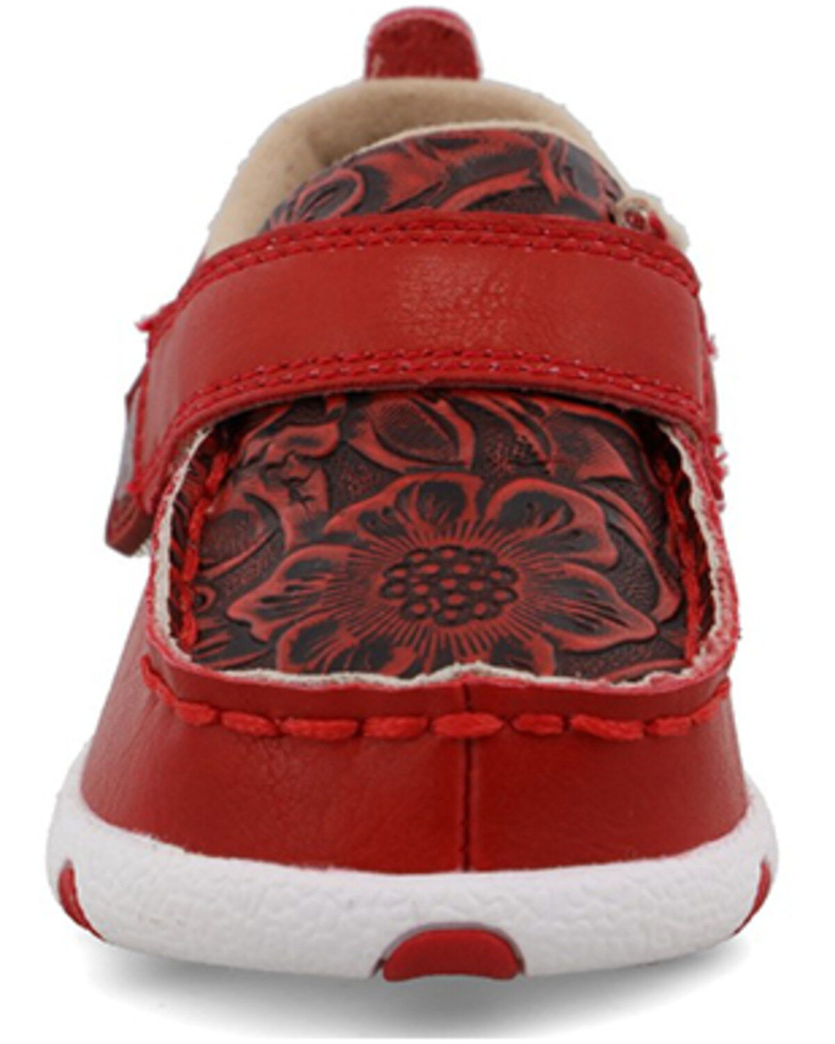 Image #4 - Twisted X Toddler Girls' Driving Mocs, Red, hi-res