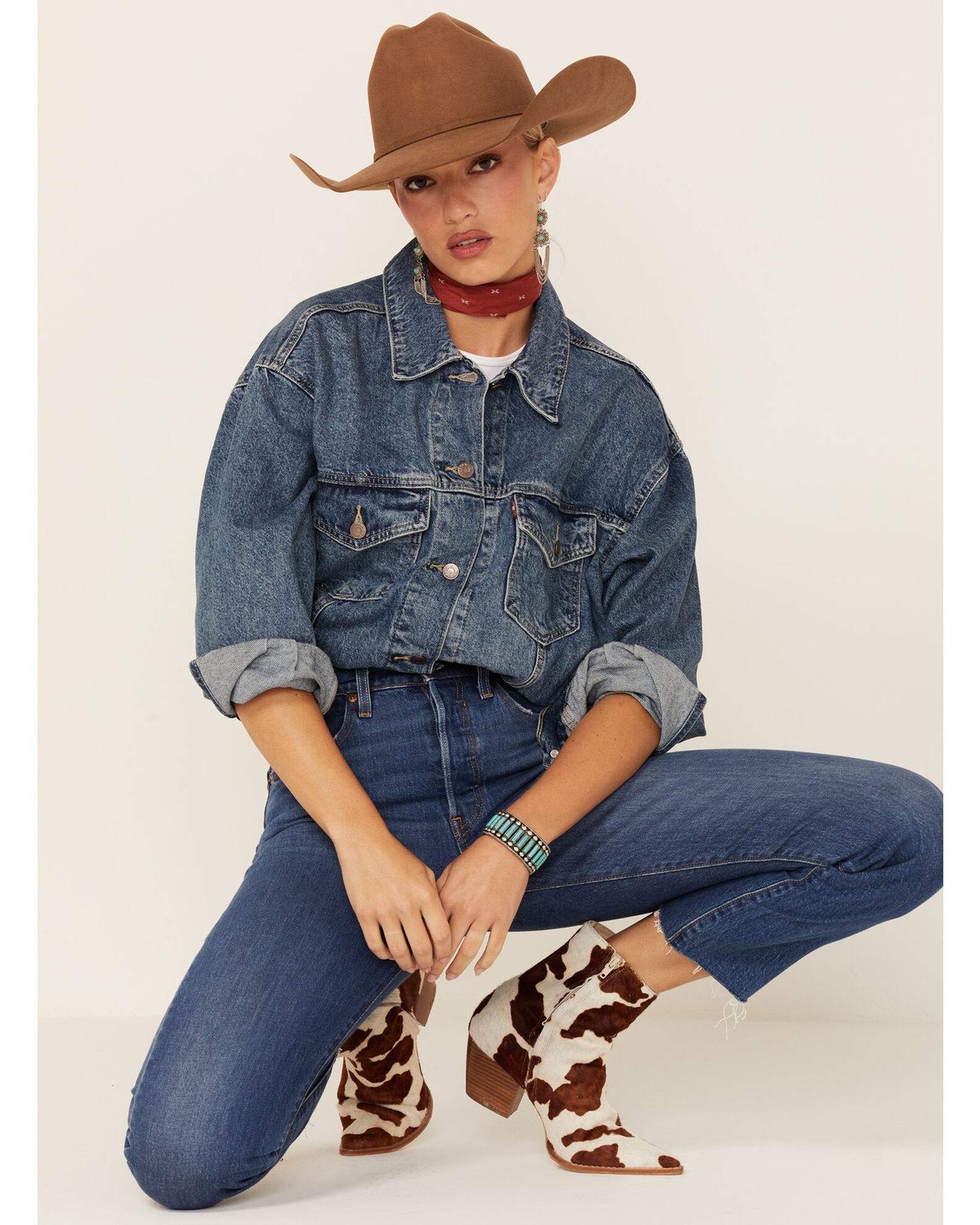 Levi's checkered denim jacket online