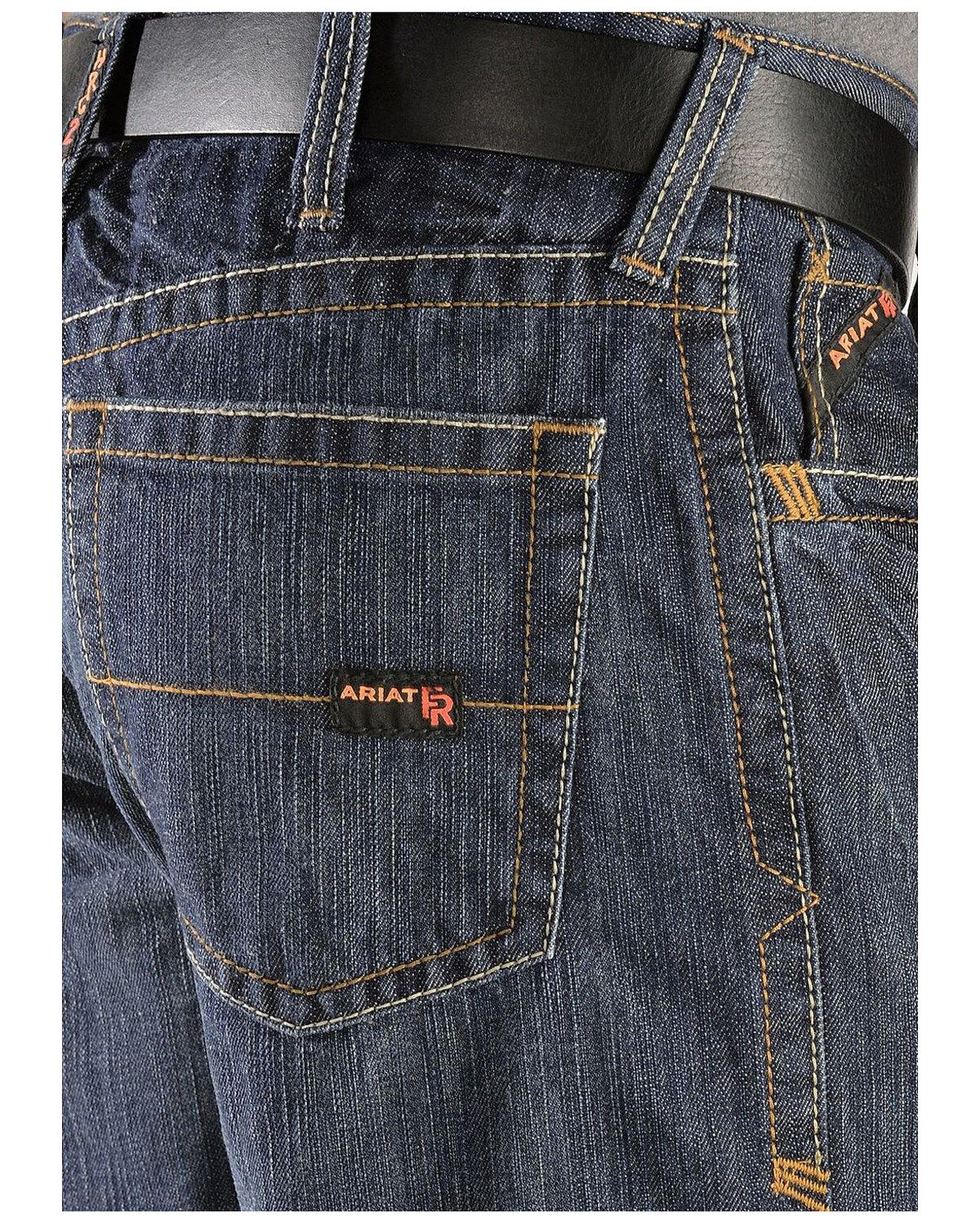 Image #3 - Ariat Men's FR Loose Fit Shale Work Jeans - Big, Indigo, hi-res