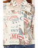 Image #3 - Shyanne Women's Vintage Cowboy Printed Denim Jacket, Ivory, hi-res
