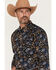 Image #2 - Cody James Men's Thornbush Paisley Print Long Sleeve Snap Western Shirt - Big, Black, hi-res