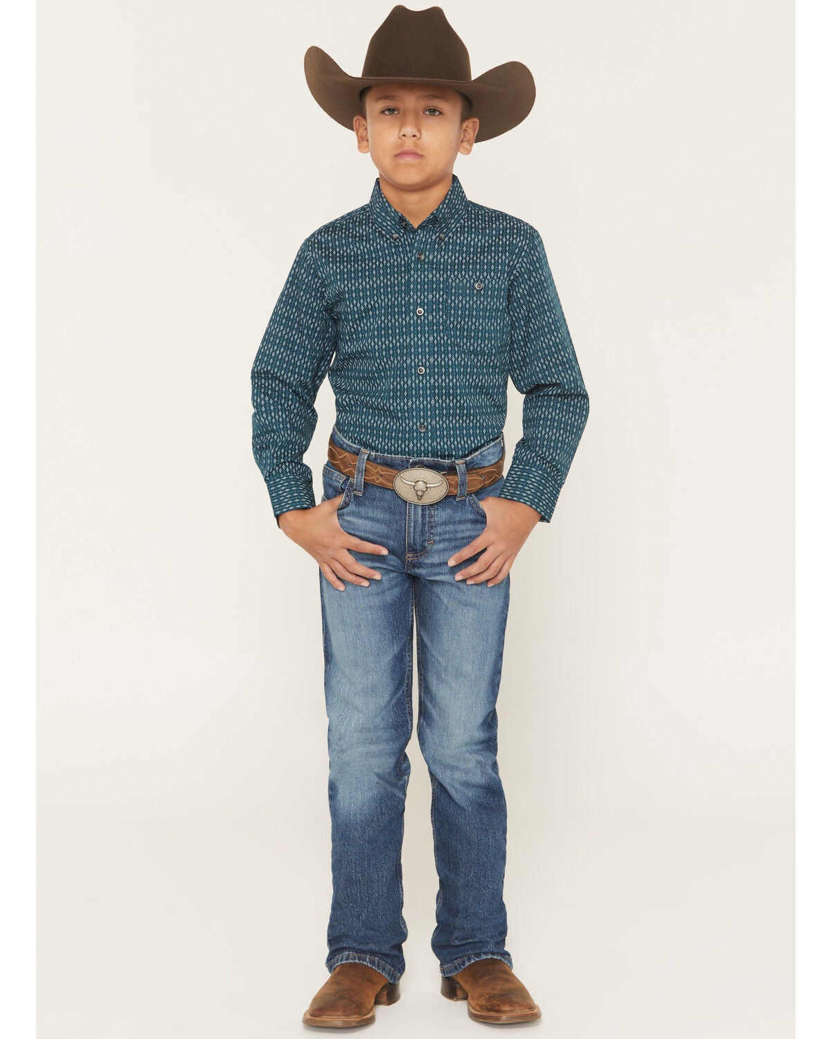 Image #1 - Wrangler 20X Boys' Dark Wash Slim Bootcut Stretch Denim Jeans, , hi-res