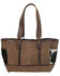 STS Ranchwear by Carroll Women's Cowhide Montana Tote, Black/white, hi-res
