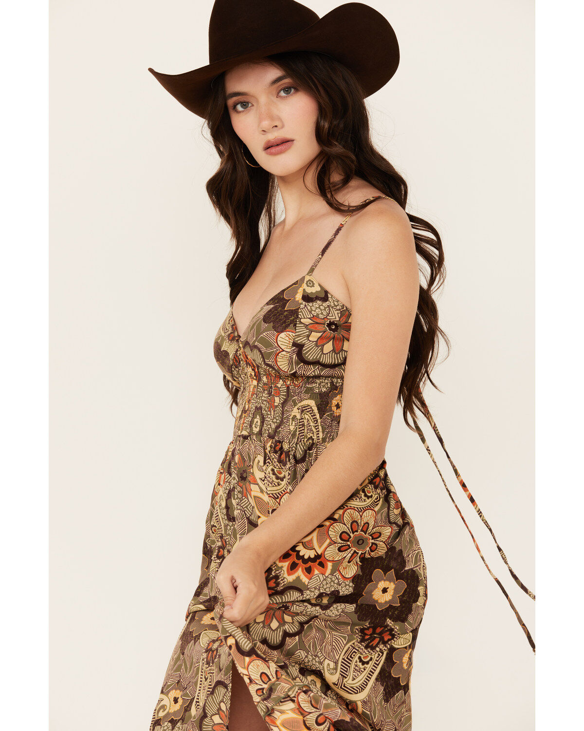 Image #2 - Angie Women's Floral Print Sleeveless Maxi Dress, , hi-res