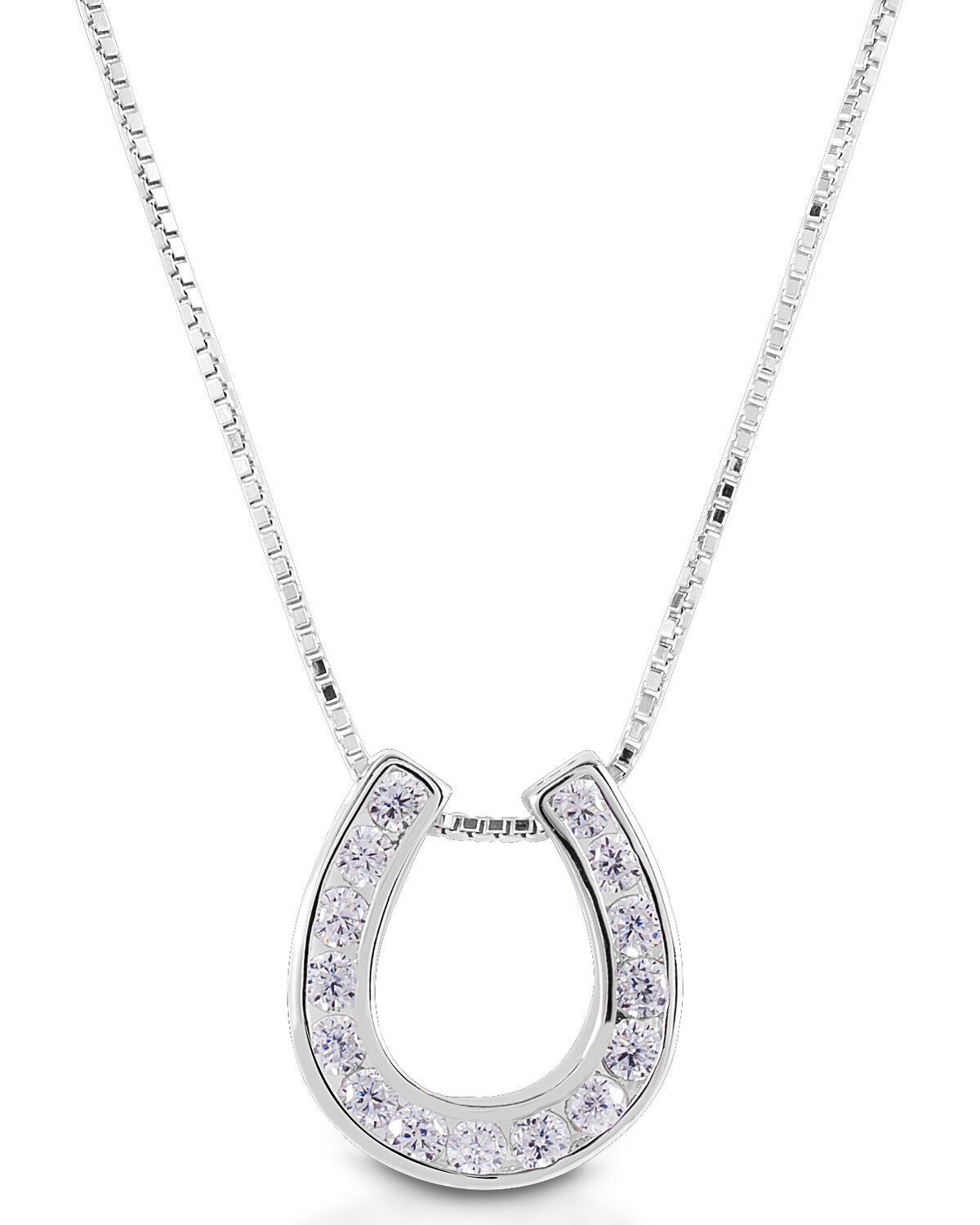 Kelly Herd Women's Single Horseshoe Necklace, Silver, hi-res