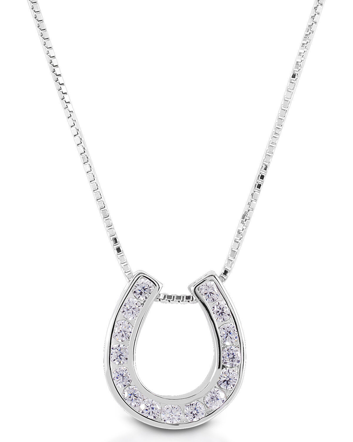 Image #1 - Kelly Herd Women's Single Horseshoe Necklace, Silver, hi-res