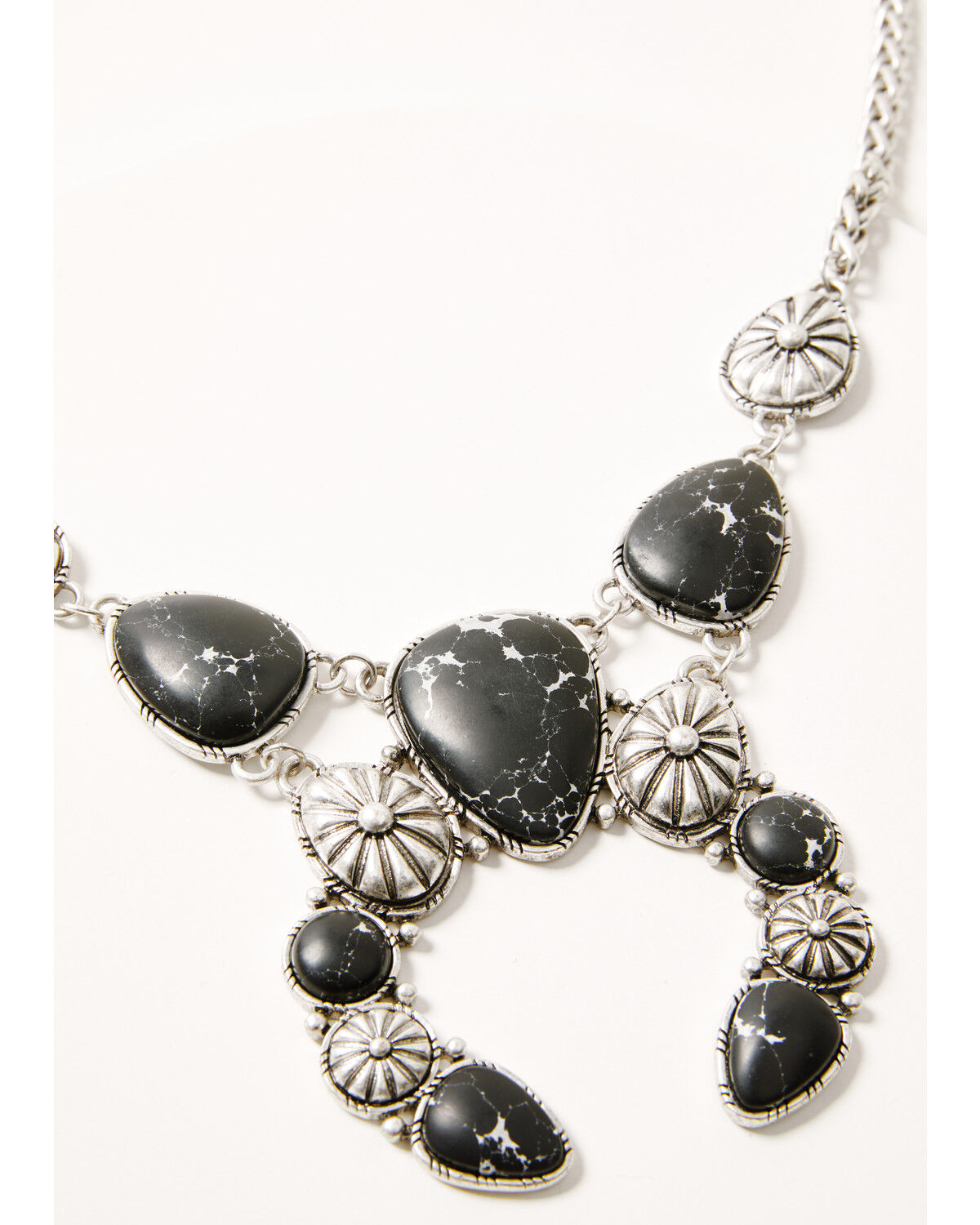 Image #3 - Idyllwind Women's Patomic Statement Squash Blossom Necklace, Silver, hi-res