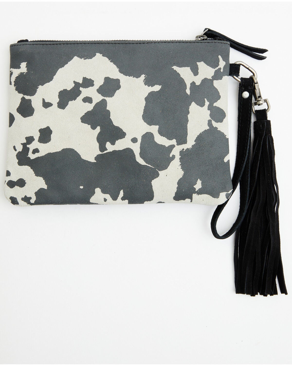 Image #3 - Shyanne Women's Cow Print Suede Wristlet, Black, hi-res