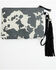 Image #3 - Shyanne Women's Cow Print Suede Wristlet, Black, hi-res