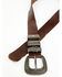 Shyanne Women's Triple Keeper Leather Belt, Brown, hi-res