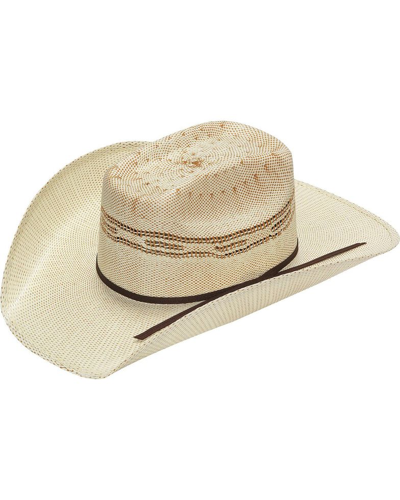 Twister Kids' Tan Bangora Straw Cowboy Hat, Tan, hi-res
