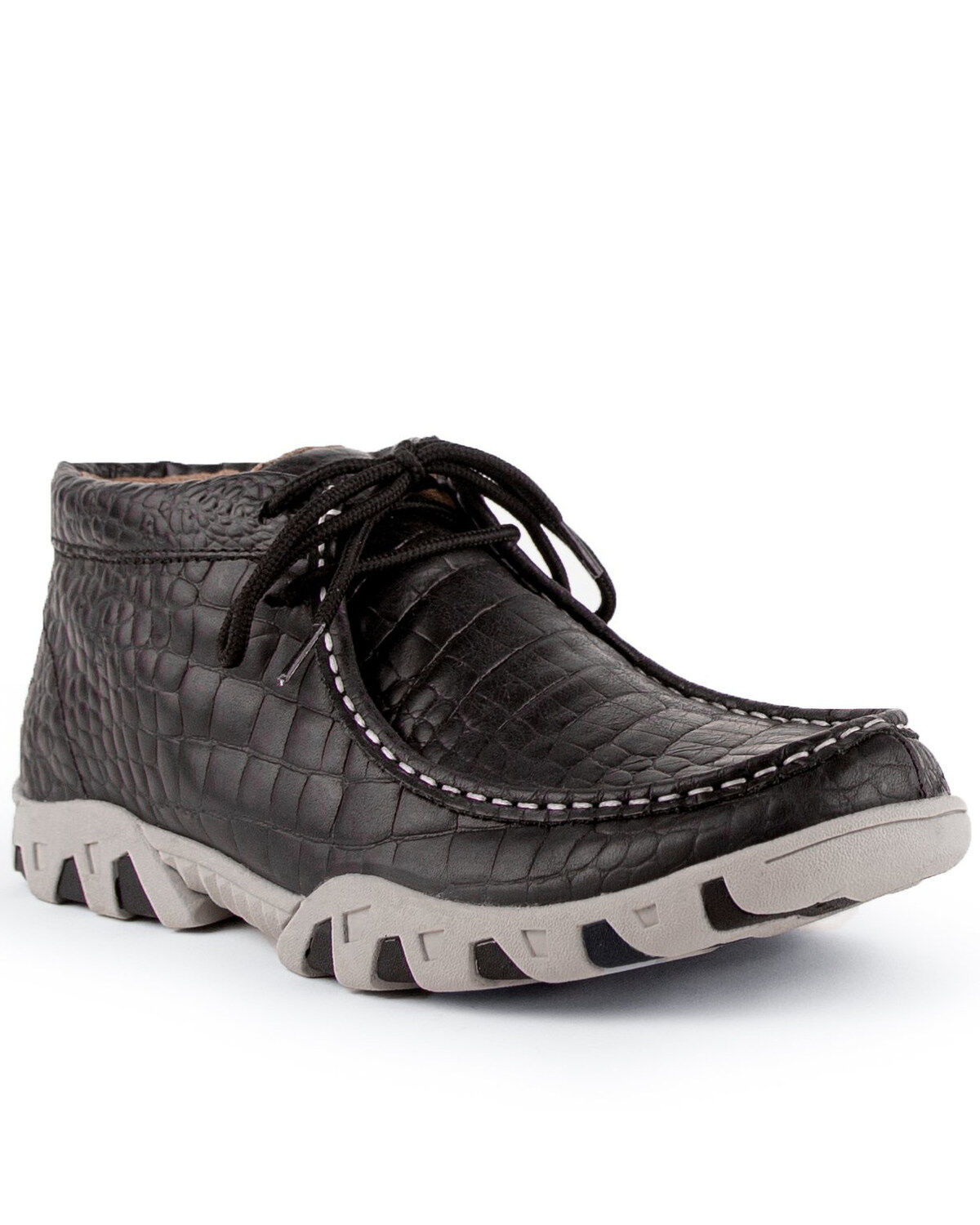 Image #1 - Ferrini Men's Croc Print Rogue Driving Shoes - Moc Toe, , hi-res