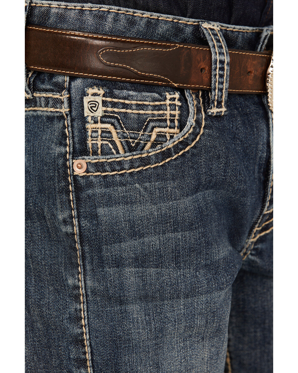 Image #2 - Rock & Roll Denin Boys' Bootcut Stretch Denim Jeans, Blue, hi-res