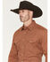 Image #2 - Wrangler 20X Men's Paisley Print Long Sleeve Snap Stretch Western Shirt, Rust Copper, hi-res