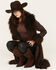 Image #2 - Azalea Wang Women's Gilda Long Faux Fur Trench Coat, Chocolate, hi-res