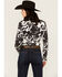 Image #4 - Ariat Women's Cow Print Wrinkle Resist Team Kirby Long Sleeve Button-Down Stretch Western Shirt, Cream, hi-res