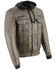 Image #1 - Milwaukee Leather Men's Distressed Utility Pocket Ventilated Concealed Carry Motorcycle Jacket - 4X, Black, hi-res