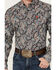 Image #3 - Cinch Men's Exploded Paisley Print Long Sleeve Button-Down Western Shirt, Charcoal, hi-res