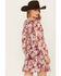 Image #4 - En Creme Women's Floral Cutout Long Sleeve Mini Dress, Pink, hi-res