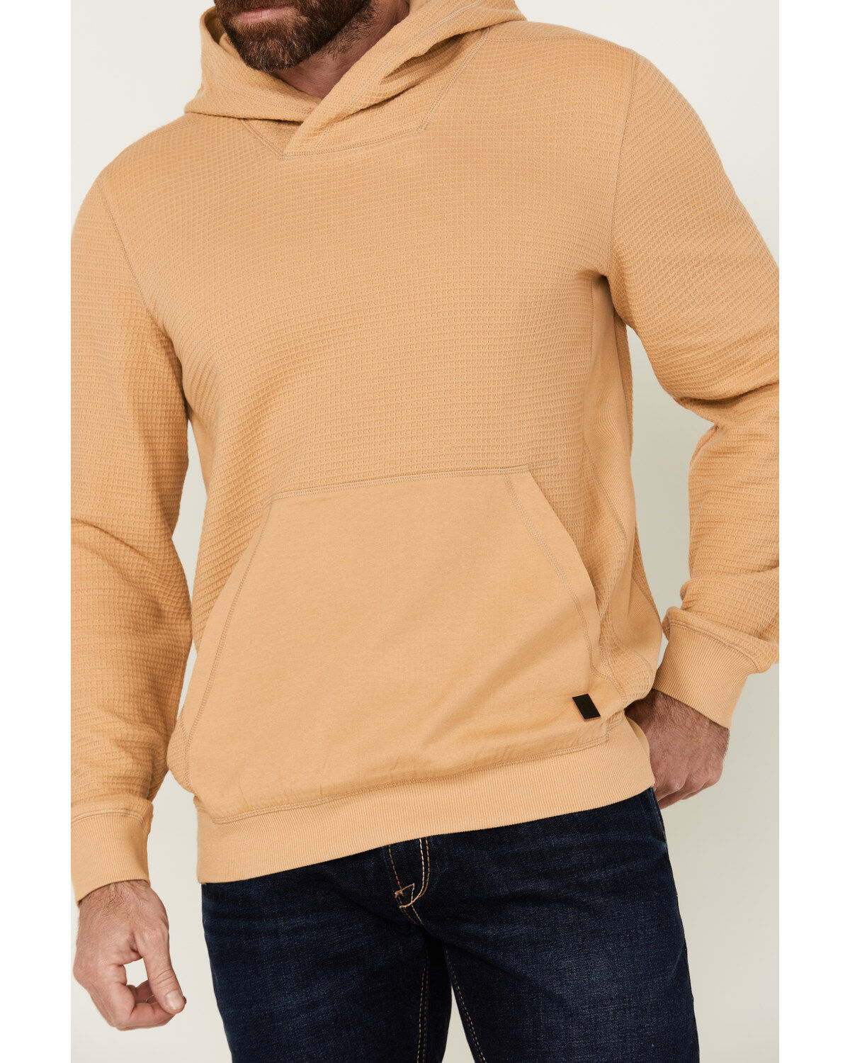 Image #3 - Brothers and Sons Men's Vander Solid Hooded Sweatshirt, Tan, hi-res