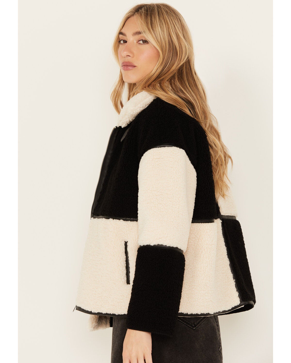 Image #2 - Revel Women's Color Block Fleece Zip Up Jacket, , hi-res