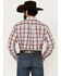 Image #4 - Cinch Men's Plaid Print Long Sleeve Button-Down Western Shirt, Red, hi-res