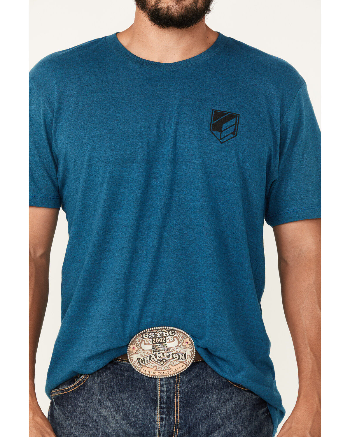 Image #4 - RANK 45® Men's Logo Short Sleeve Graphic T-Shirt, Medium Blue, hi-res