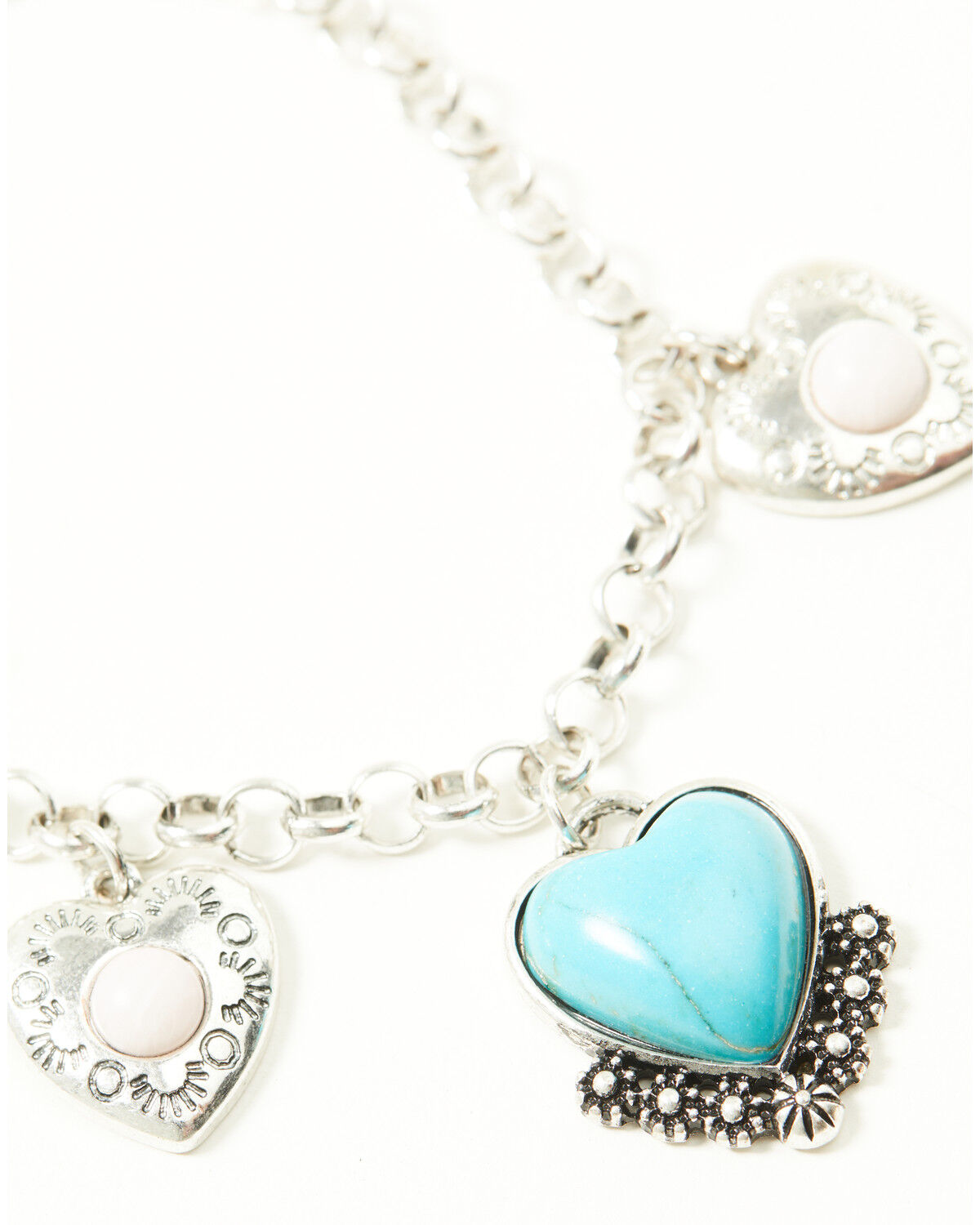 Image #2 - Shyanne Women's Heart Charm Bracelet Set - 3 Piece, Silver, hi-res