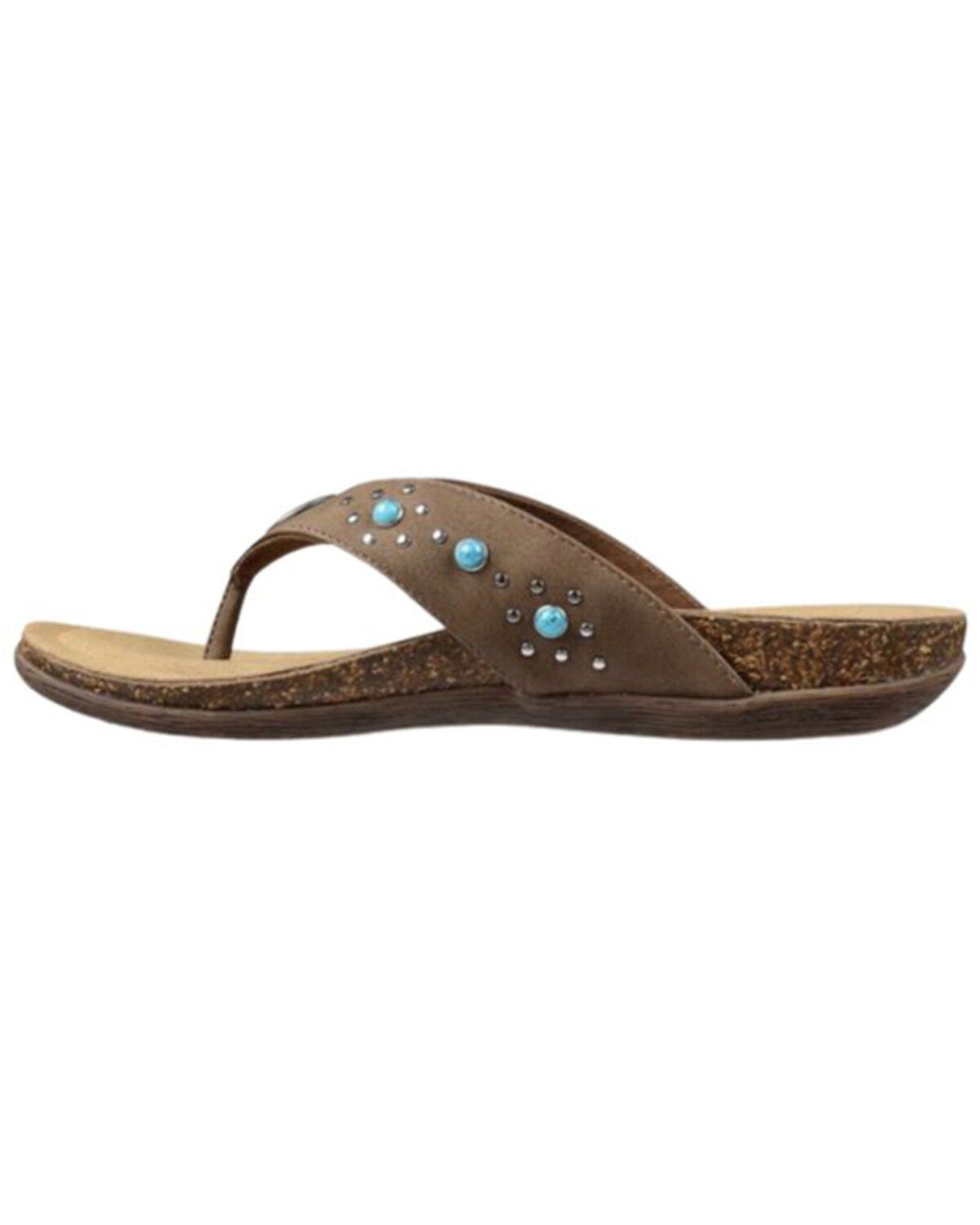 Image #3 - Mykos Women's Jovie Thong Sandals, Brown, hi-res