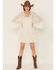 Image #2 - Honey Creek By Scully Women's Lace Crochet Long Sleeve Mini Dress, Ivory, hi-res