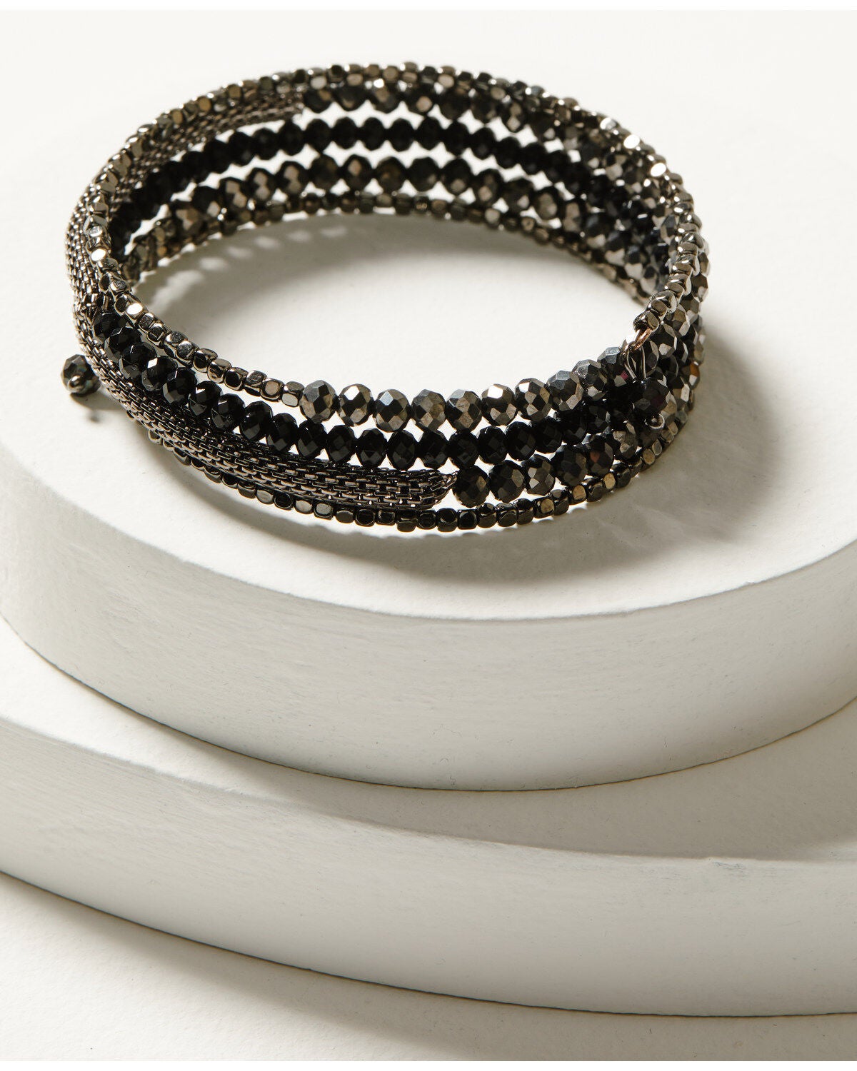 Shyanne Women's Enchanted Forest Spiral Statement Bracelet Set, Pewter, hi-res