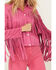 Image #3 - Blue B Women's Grommet Faux Suede Fringe Jacket , , hi-res