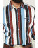 Image #3 - Wrangler Men's Vintage Brushpopper Striped Print Long Sleeve Snap Western Shirt, Blue, hi-res