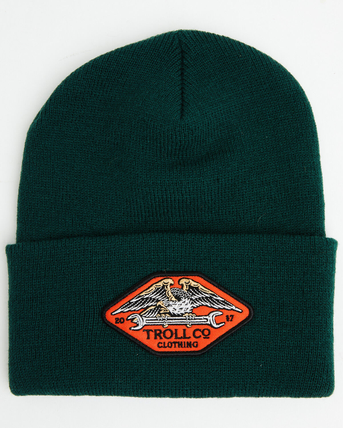Image #1 - Troll Co Wing Spanner Beanie, Dark Green, hi-res