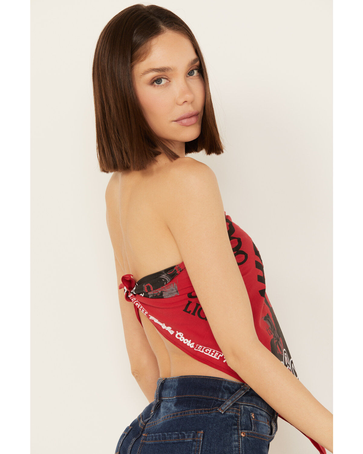 Image #4 - The Laundry Room Women's Coors Light Wolf Bandana Top, Red, hi-res