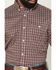 Image #3 - RANK 45&reg; Men's Sunburst Geo Print Long Sleeve Button-Down Western Shirt, Chilli, hi-res