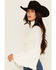 Image #2 - Shyanne Women's Mock Neck Long Bell Sleeve Top, Cream, hi-res