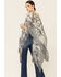 Shyanne Women's Tie Dye Shawl , Charcoal, hi-res