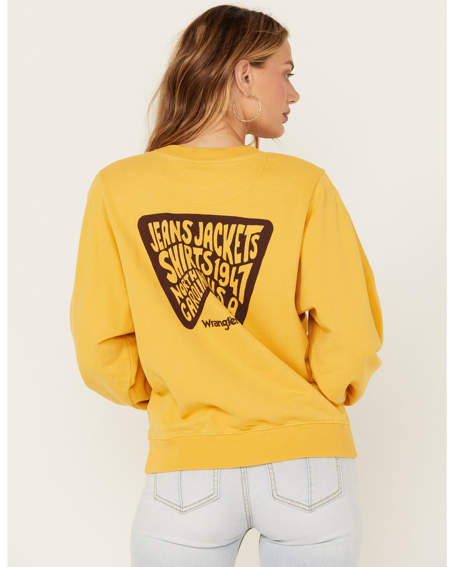 Wrangler yellow store sweatshirt
