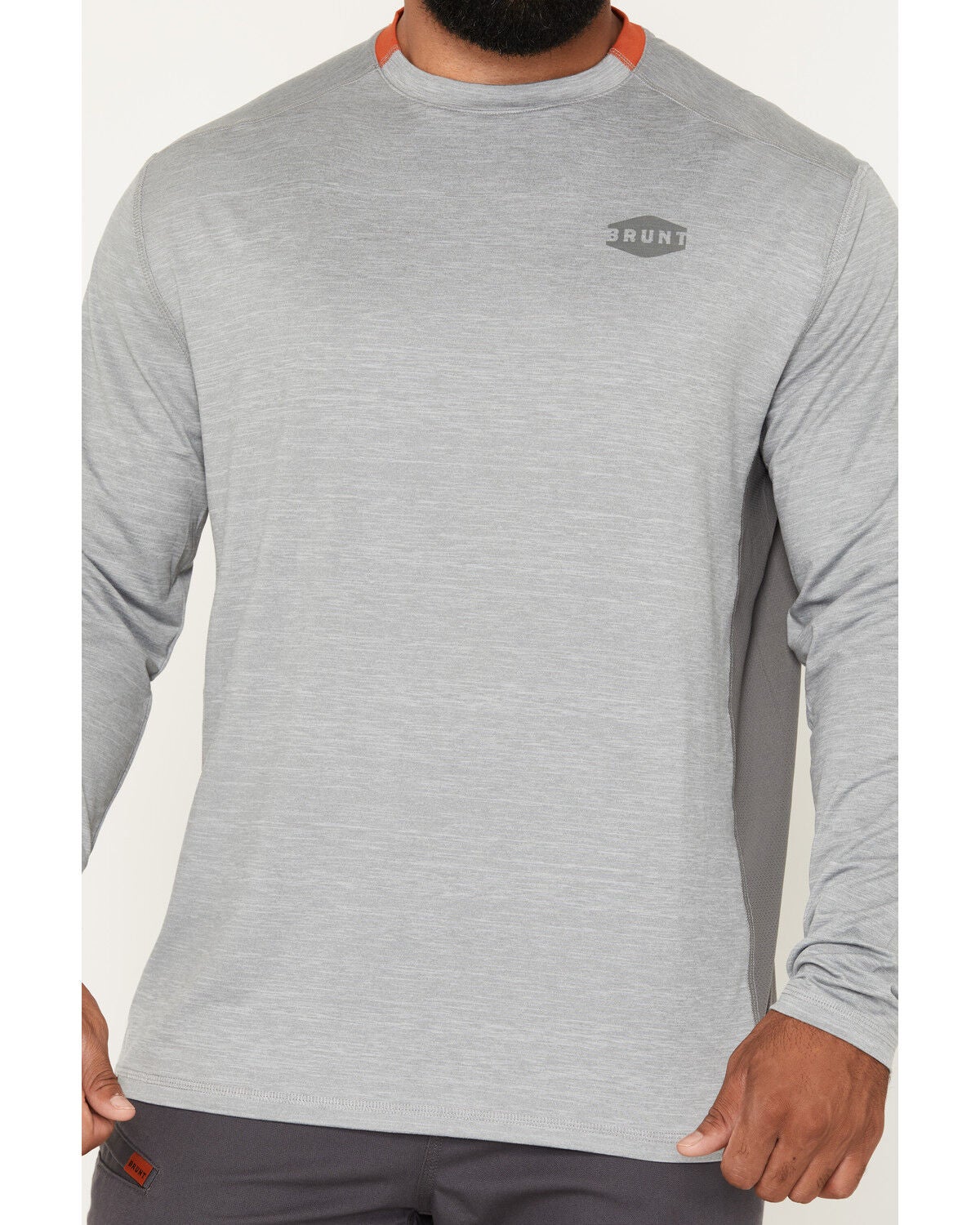 Image #3 - Brunt Workwear Men's The McKenna Tech Long Sleeve Work Shirt, Light Grey, hi-res