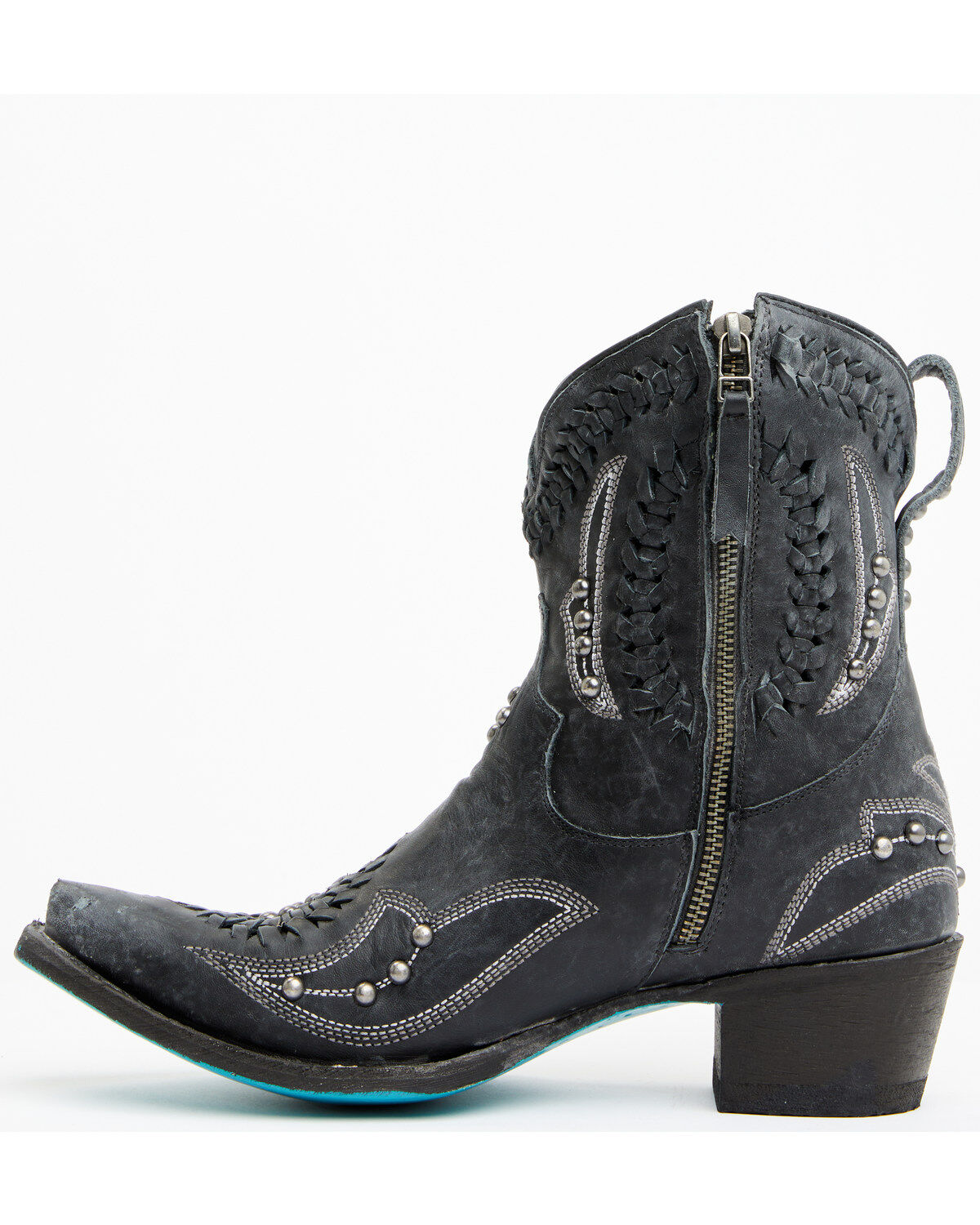 Image #3 - Lane Women's Cossette Western Booties - Snip Toe, Black, hi-res