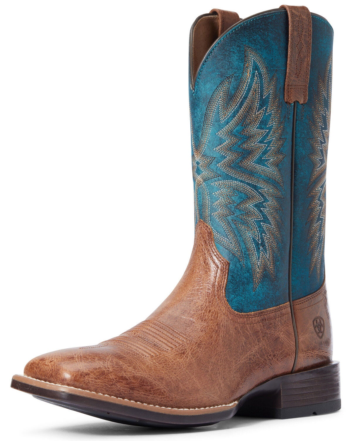 Ariat Men's Valor Western Performance Boots - Broad Square Toe, Brown, hi-res