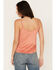 Shyanne Women's Crochet Lace Faux Suede Cami Top, Rose, hi-res