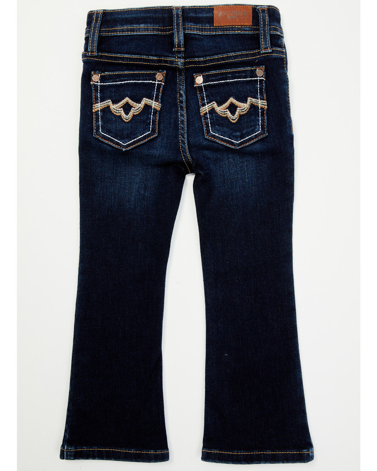 Image #1 - Shyanne Toddler Girls' Tulsa Dark Wash Bootcut Comfort Stretch Denim Riding Jeans, Dark Wash, hi-res
