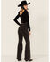 Image #4 - Free People Women's Florence Flare Jeans, Black, hi-res