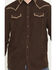 Image #3 - Moonshine Spirit Men's Front Stage Embroidered Solid Long Sleeve Snap Western Shirt, Dark Brown, hi-res