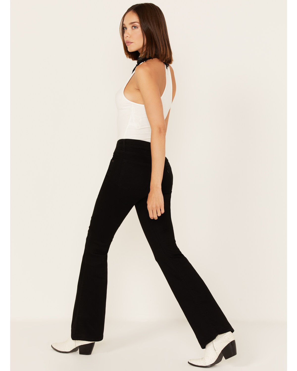 Image #3 - Levi's Women's 501 High Rise Flare Jeans, Black, hi-res