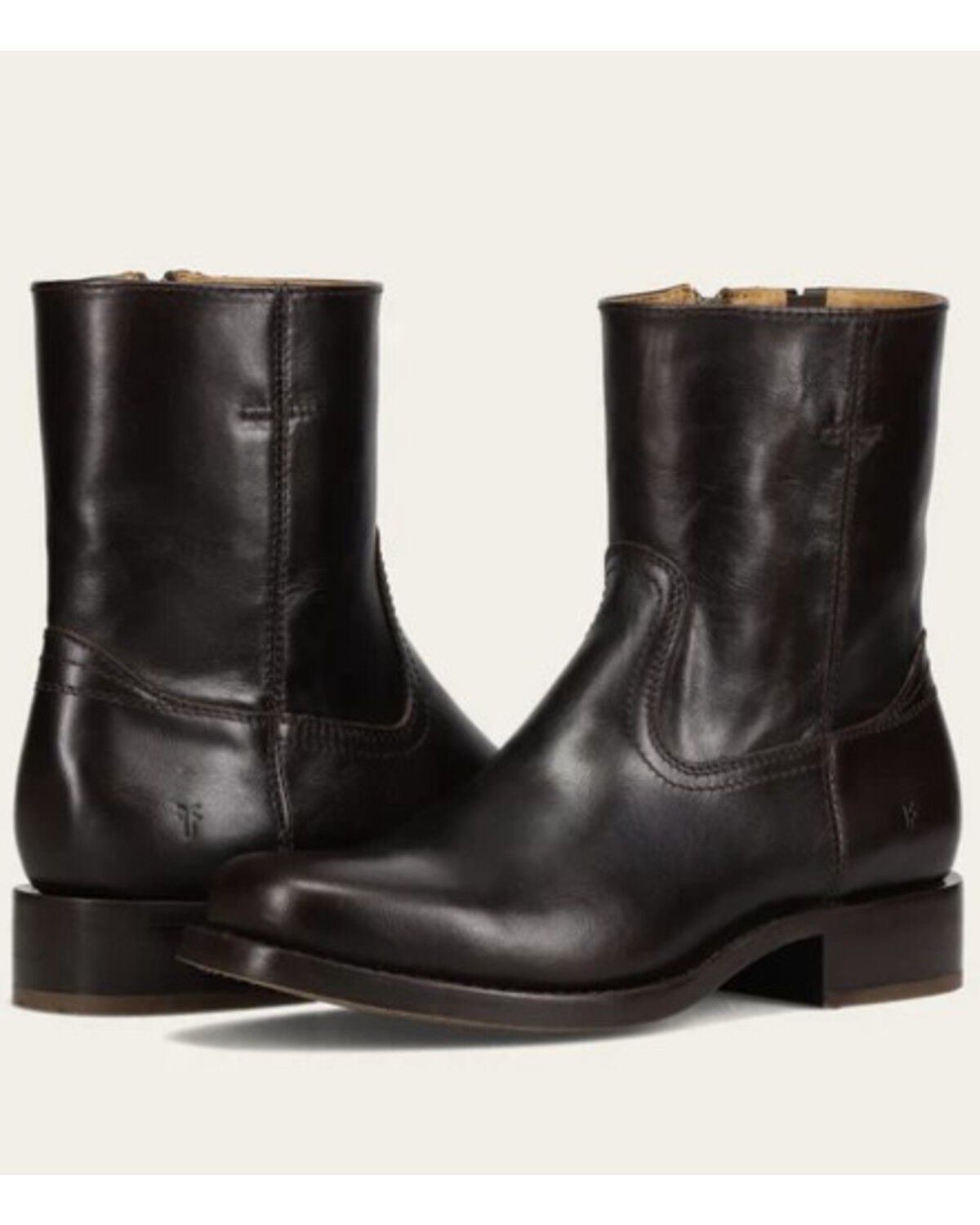 Image #3 - Frye Men's Campus Inside Zip Ankle Boots - Round Toe, Dark Brown, hi-res