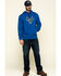 Hawx Men's Tech Logo Hooded Work Sweatshirt , Blue, hi-res