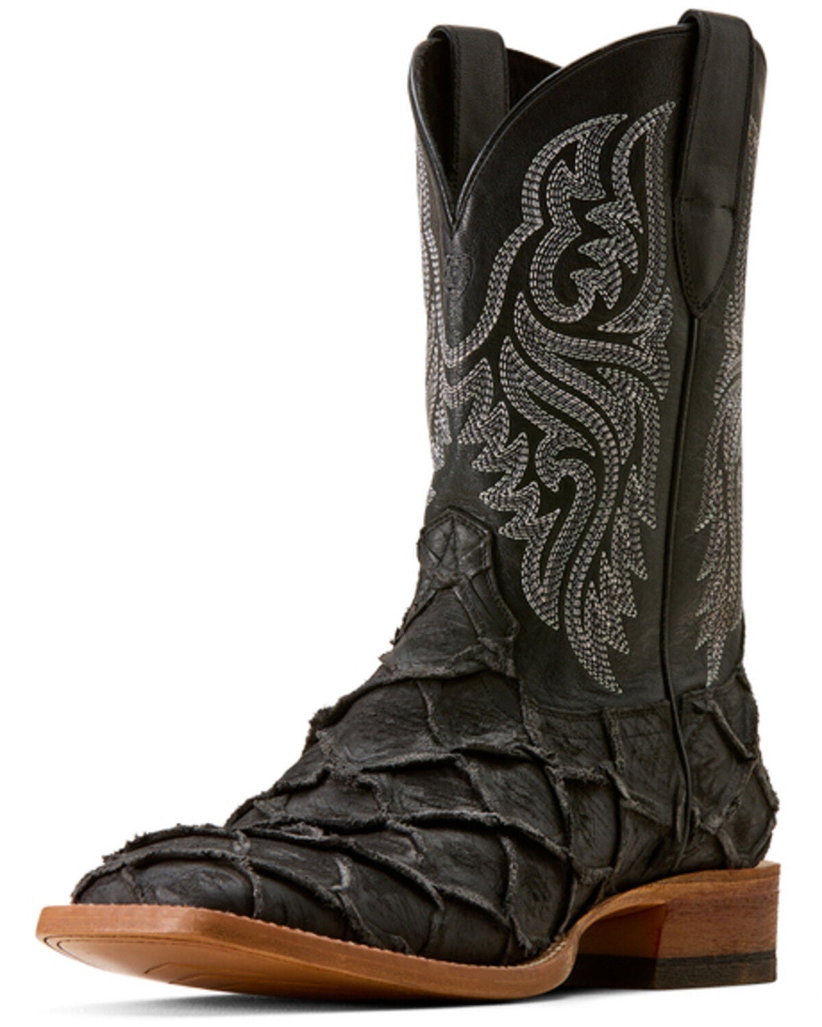 Ariat Men's Riverside Western Boots - Broad Square Toe, Black, hi-res